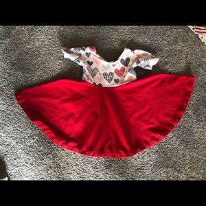 Homemade Baby Heart Valentine’s Dress 6-9 Months